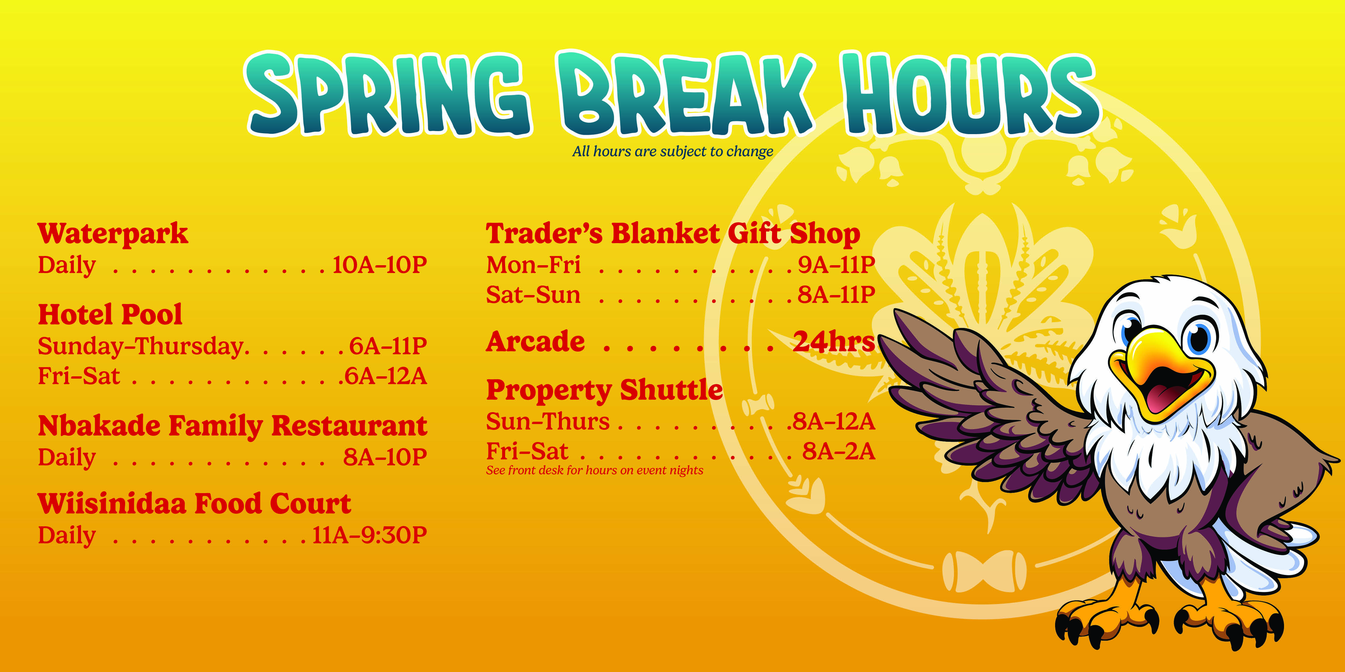 Spring Break 2024 Hours